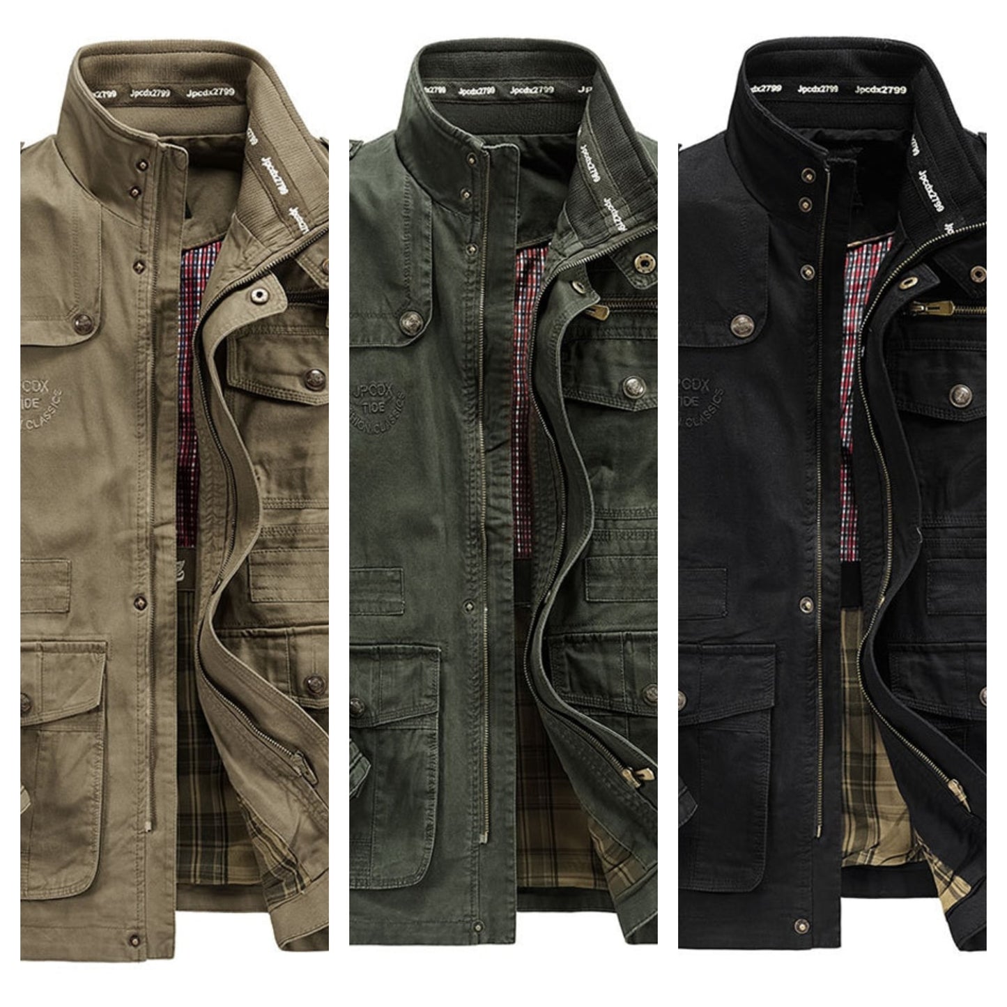 Funki Findz | Jackets | Men's Plus Size Military Cargo Jacket