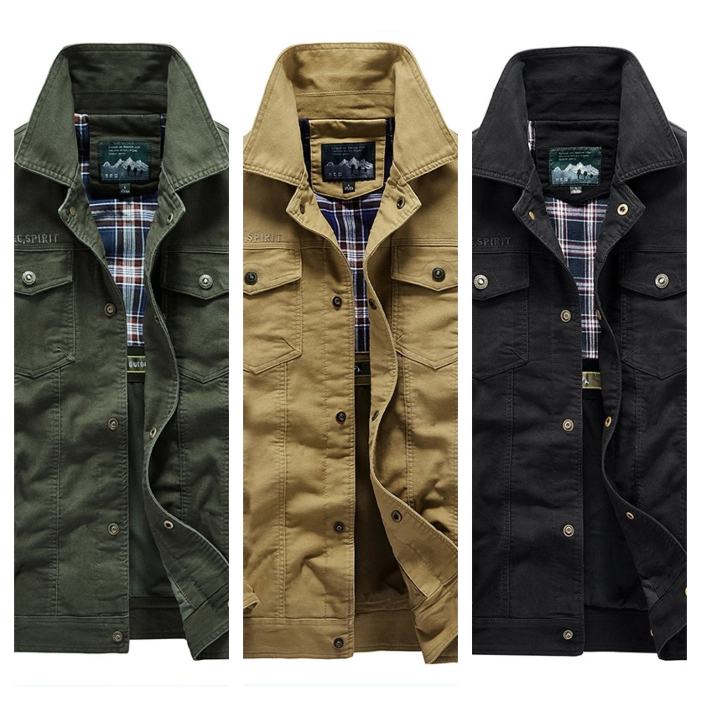 Funki Findz | Jackets | Men's Military Warm Zip Up Cotton Jacket