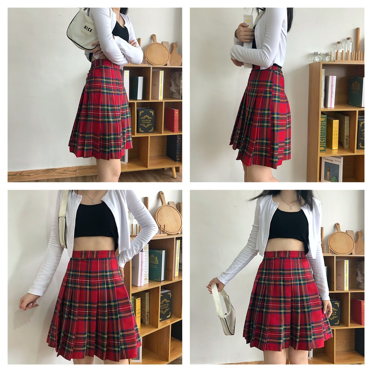 Funki Findz | Skirts | Women's High Waist Punk Pleated Skirt