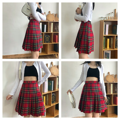 Funki Findz | Skirts | Women's High Waist Punk Pleated Skirt