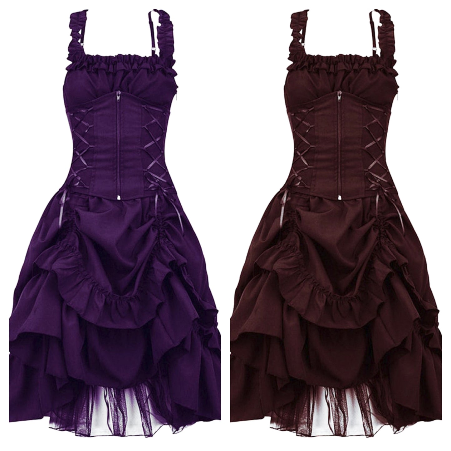 Funki Findz | Dresses | Women's Gothic Lace Up Victorian Dress