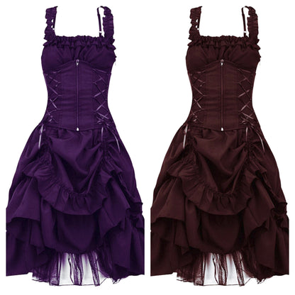Funki Findz | Dresses | Women's Gothic Lace Up Victorian Dress