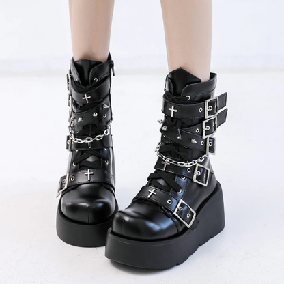 Funki Findz | Boots | Women's New Gothic Style Platform Boots