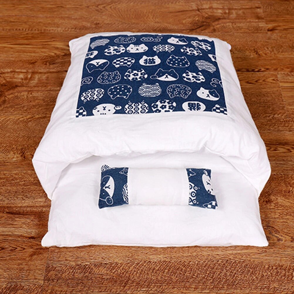 Funki Findz | Pet Beds | Cat Sleeping Bag | Japanese Patterned