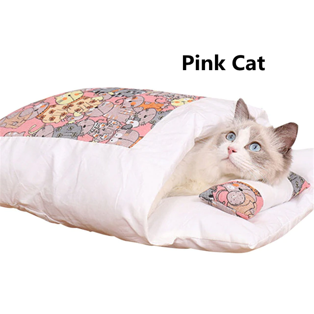 Funki Findz | Pet Beds | Cat Sleeping Bag | Japanese Patterned