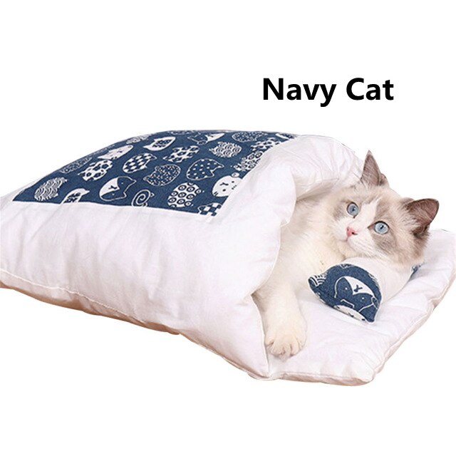 Funki Findz | Pet Beds | Cat Sleeping Bag | Japanese Patterned