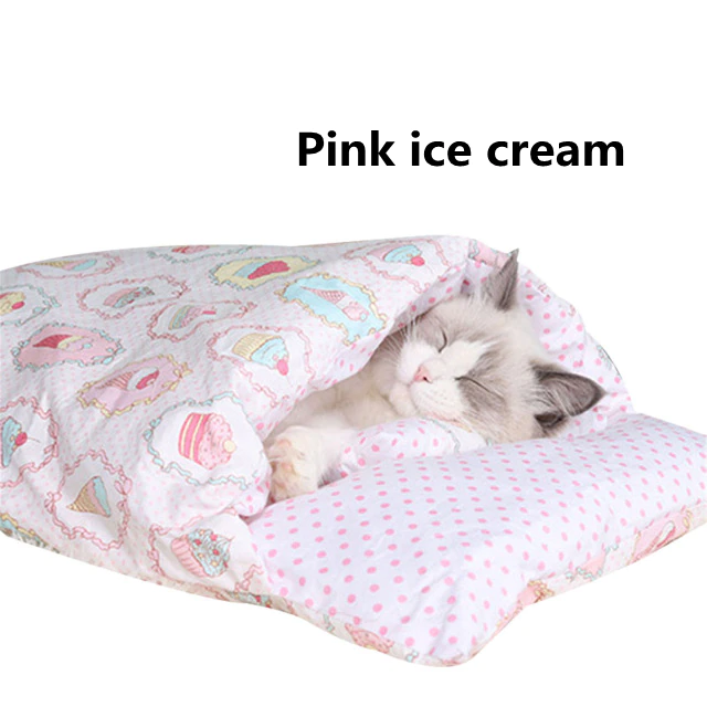 Funki Findz | Pet Beds | Cat Sleeping Bag | Japanese Patterned