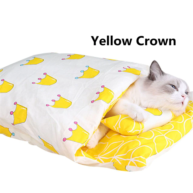 Funki Findz | Pet Beds | Cat Sleeping Bag | Japanese Patterned