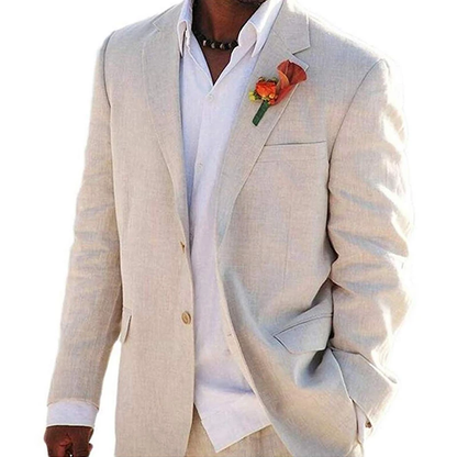 Funki Findz | Suits | Men's 2 Pcs Linen Beach Wedding Suit