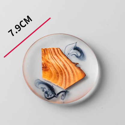 Funki Findz | Coasters | Pine Wood Resin Drink Coasters 6 Pcs