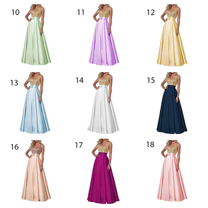 Funki Findz | Dresses | Women's Satin Sequin Evening Dress