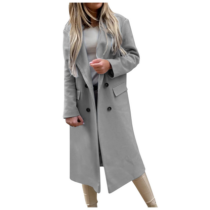 Funki Findz | Jackets | Women's Double Breasted Long Overcoat