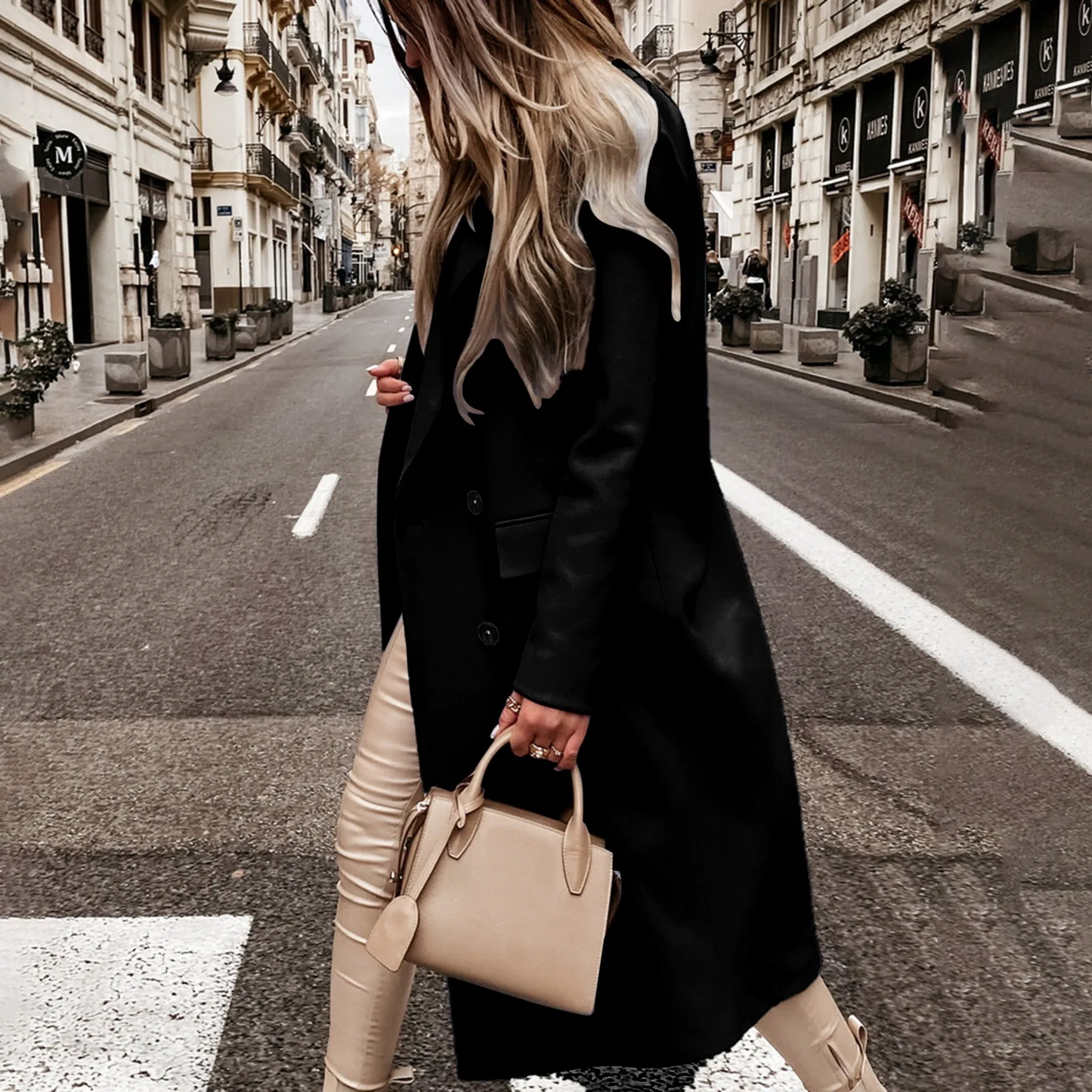 Funki Findz | Jackets | Women's Double Breasted Long Overcoat