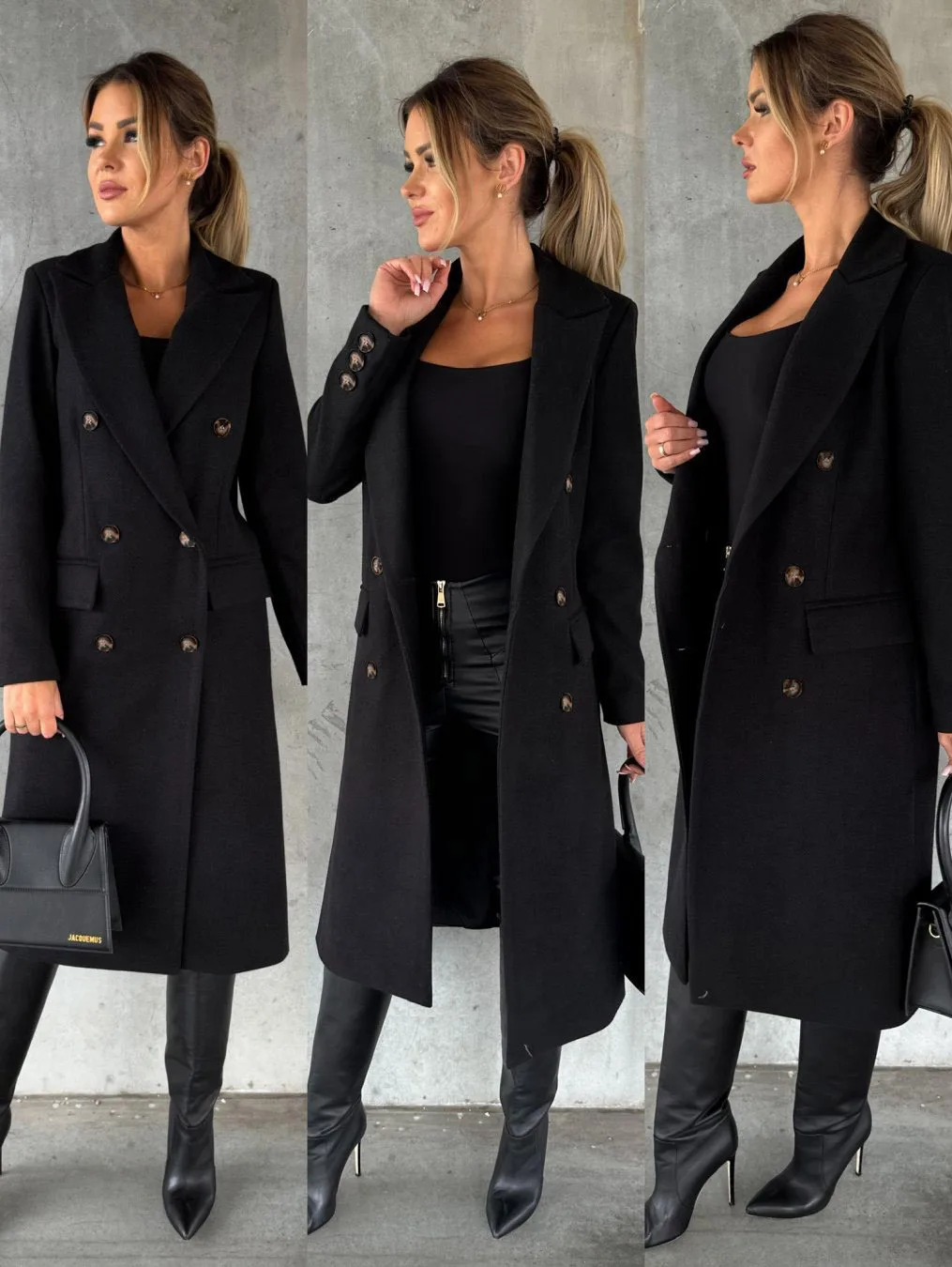 Funki Findz | Jackets | Women's Double Breasted Long Overcoat
