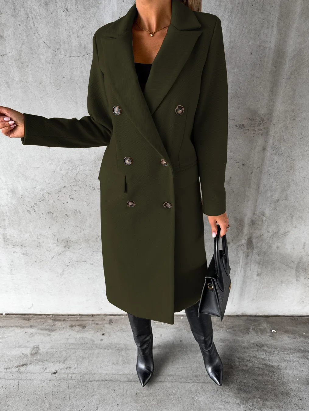 Funki Findz | Jackets | Women's Double Breasted Long Overcoat