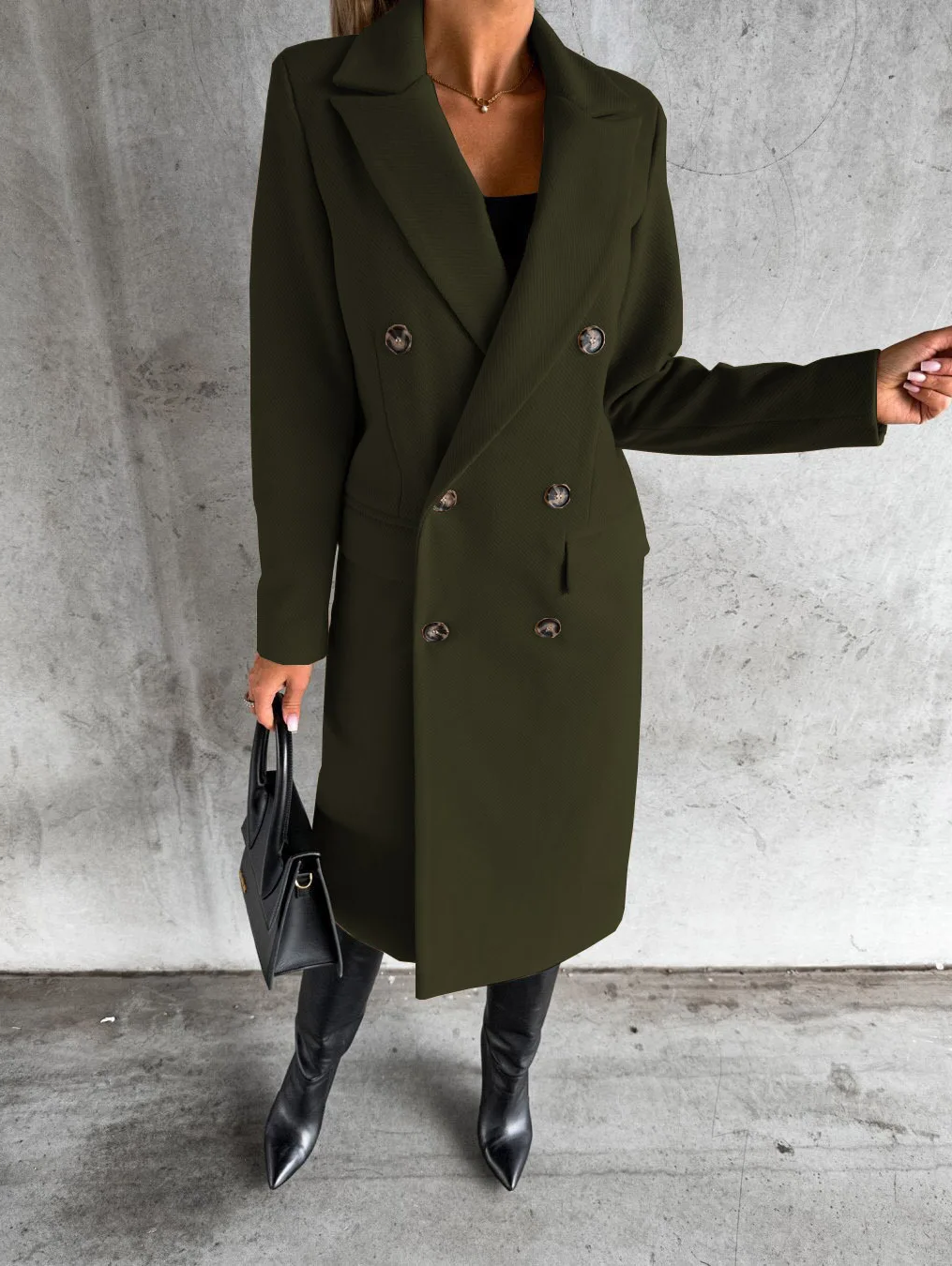 Funki Findz | Jackets | Women's Double Breasted Long Overcoat