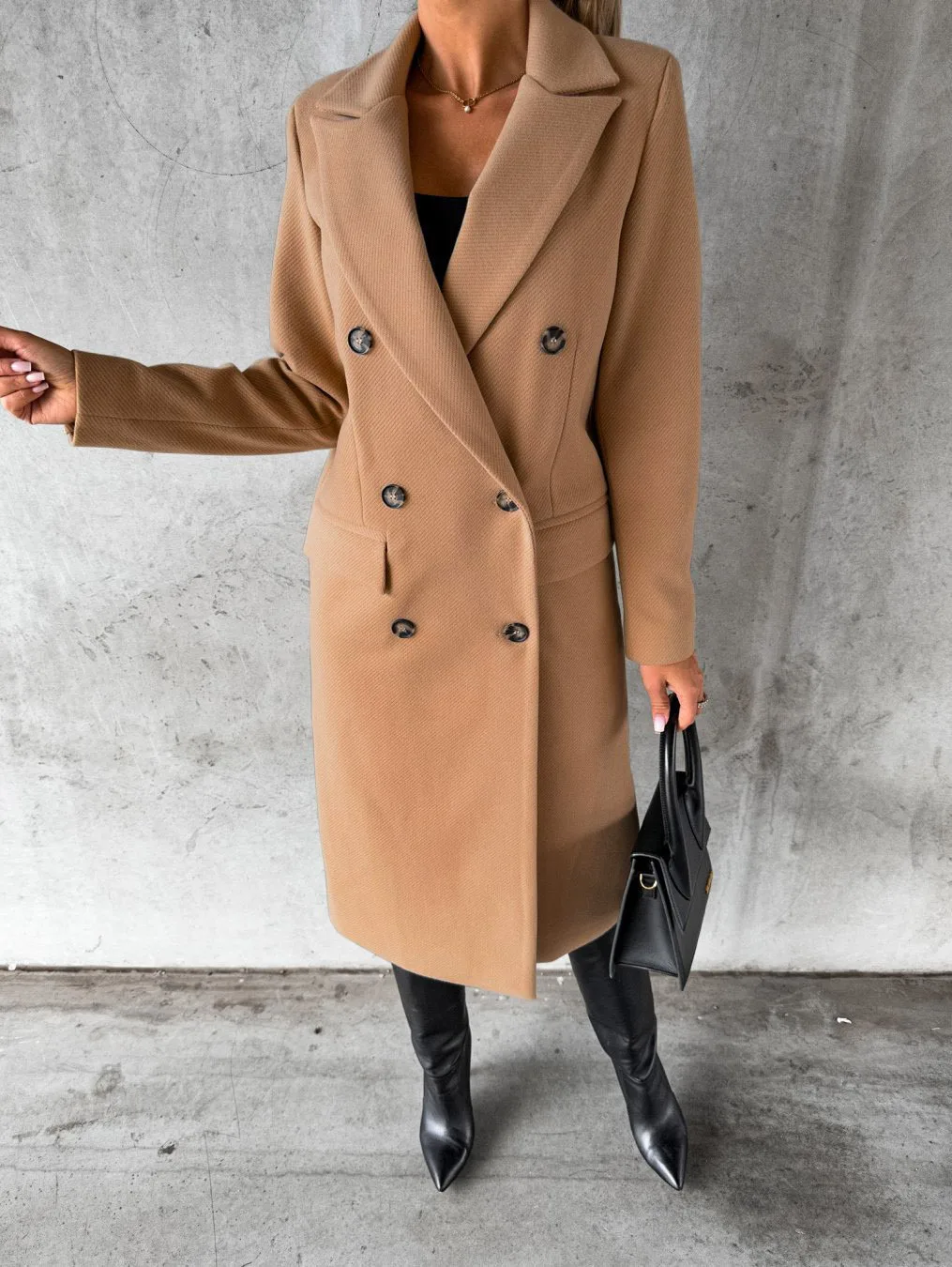 Funki Findz | Jackets | Women's Double Breasted Long Overcoat