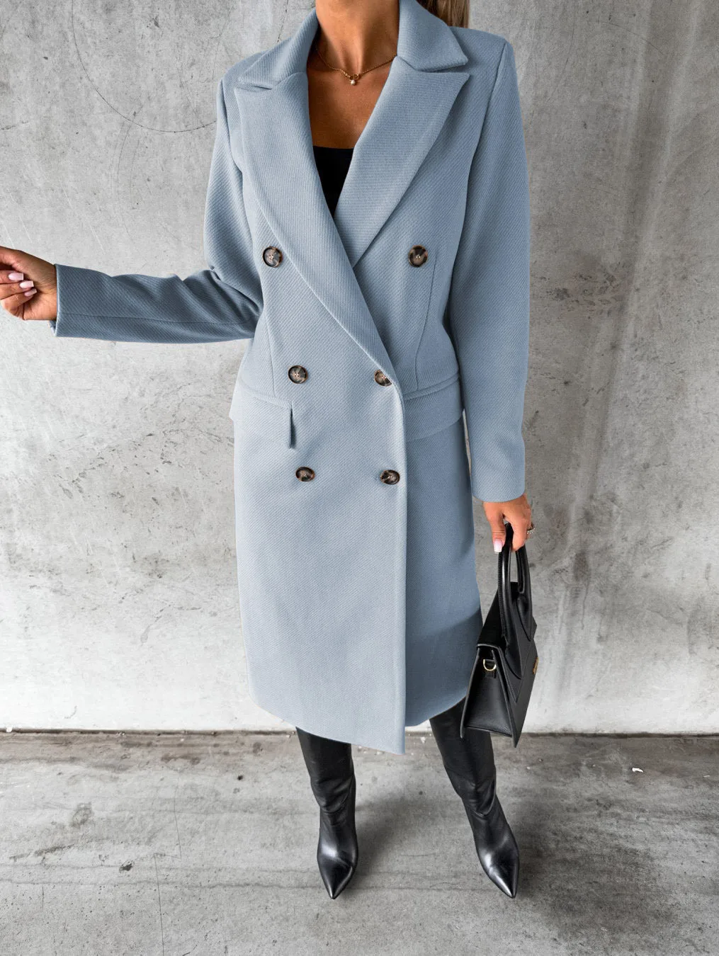Funki Findz | Jackets | Women's Double Breasted Long Overcoat