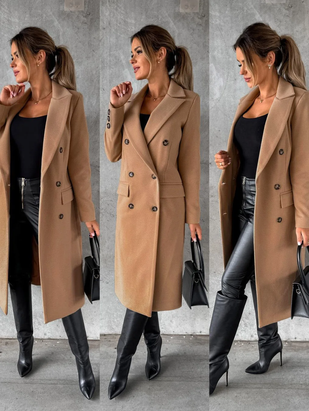 Funki Findz | Jackets | Women's Double Breasted Long Overcoat