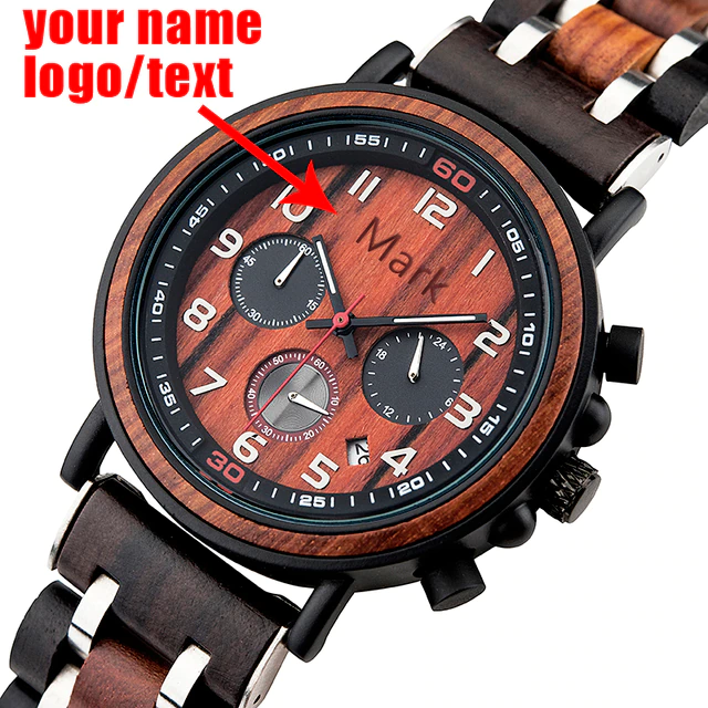 Funki Findz | Watches | Men's Wooden Quartz Wrist Stop Watch