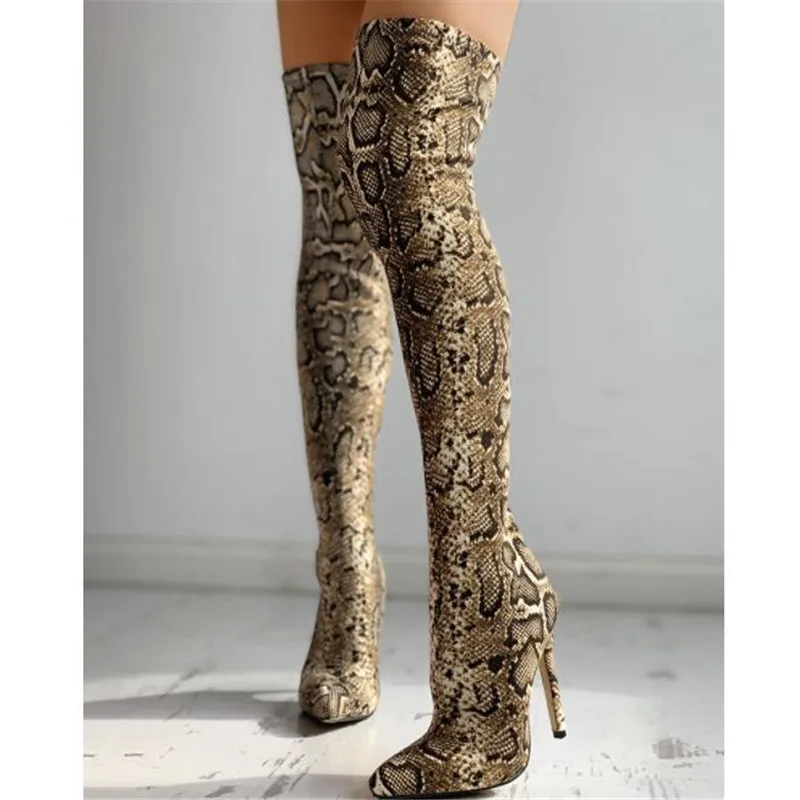 Funki Findz | Boots | Women's High Stiletto Leopard Print Boots