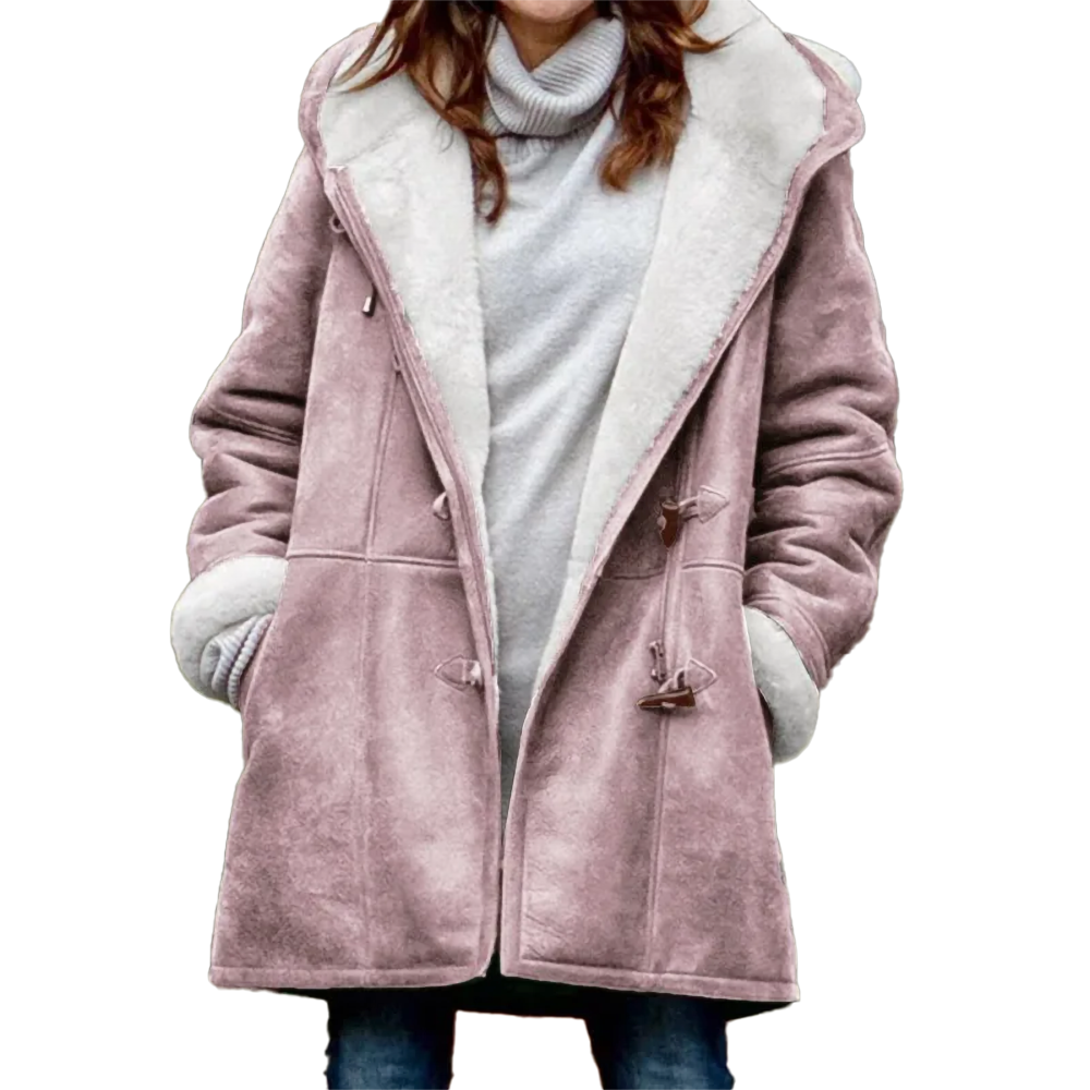 Funki Findz | Jacket | Women's Thick Fleece Hooded Long Coat