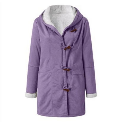 Funki Findz | Jacket | Women's Thick Fleece Hooded Long Coat