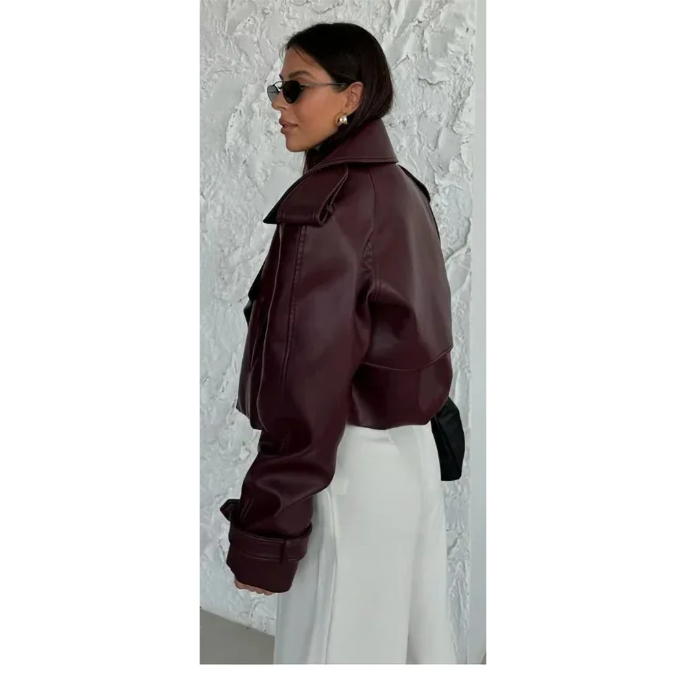 Funki Findz | Jackets | Women's Extra Long Faux Leather Coat