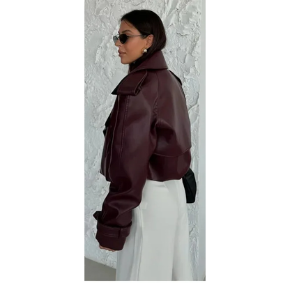 Funki Findz | Jackets | Women's Extra Long Faux Leather Coat