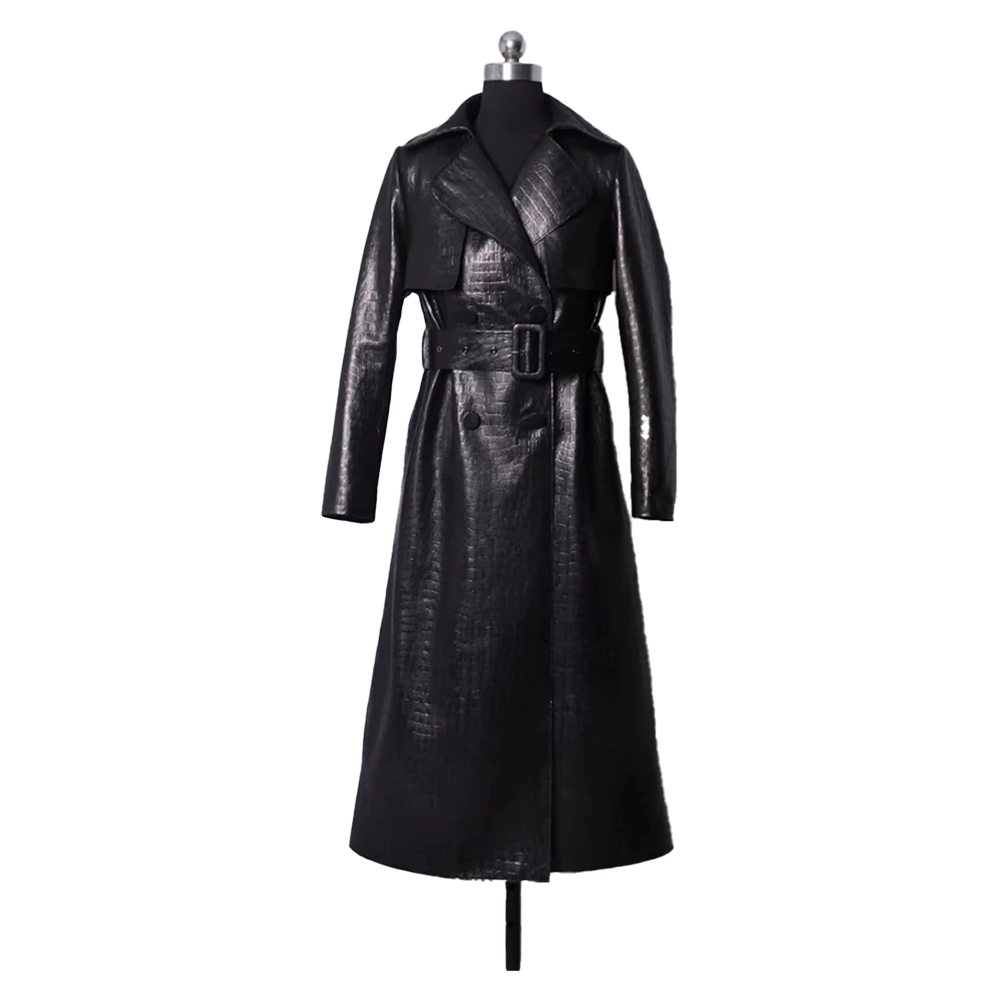 Funki Findz | Jackets | Women's Aligator Print Faux Leather Coat