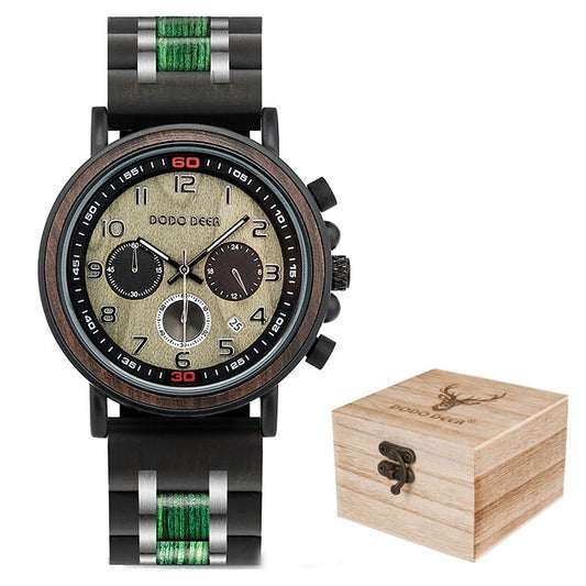 Funki Findz | Watches | Men's Wooden Quartz Wrist Stop Watch
