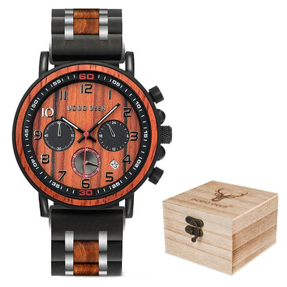Funki Findz | Watches | Men's Wooden Quartz Wrist Stop Watch