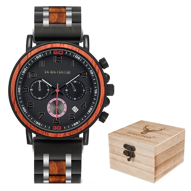 Funki Findz | Watches | Men's Wooden Quartz Wrist Stop Watch