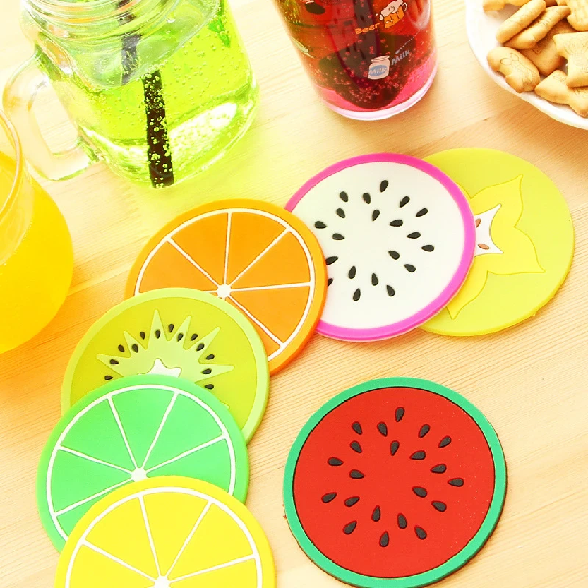 Funki Findz | Coasters | Fruit Design Drink Mats 6 | 7 Pcs Sets