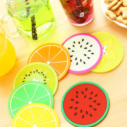 Funki Findz | Coasters | Fruit Design Drink Mats 6 | 7 Pcs Sets