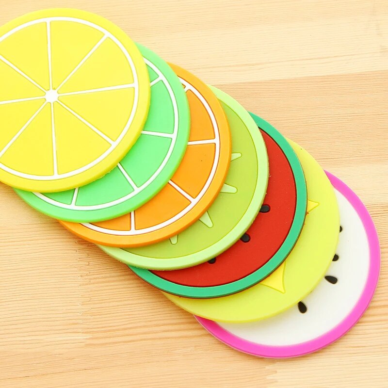 Funki Findz | Coasters | Fruit Design Drink Mats 6 | 7 Pcs Sets