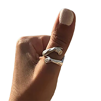 Funki Findz | Rings | Unisex Adjustable Holding Hands Hug Ring