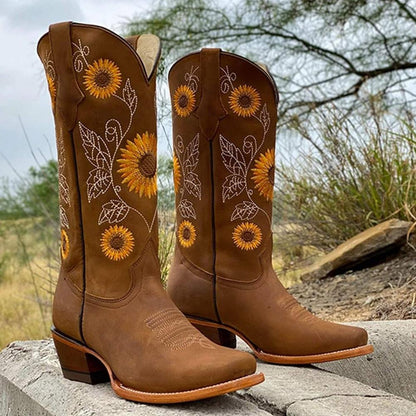Funki Findz | Boots | Women's Embroidered Flower Cowboy Boot