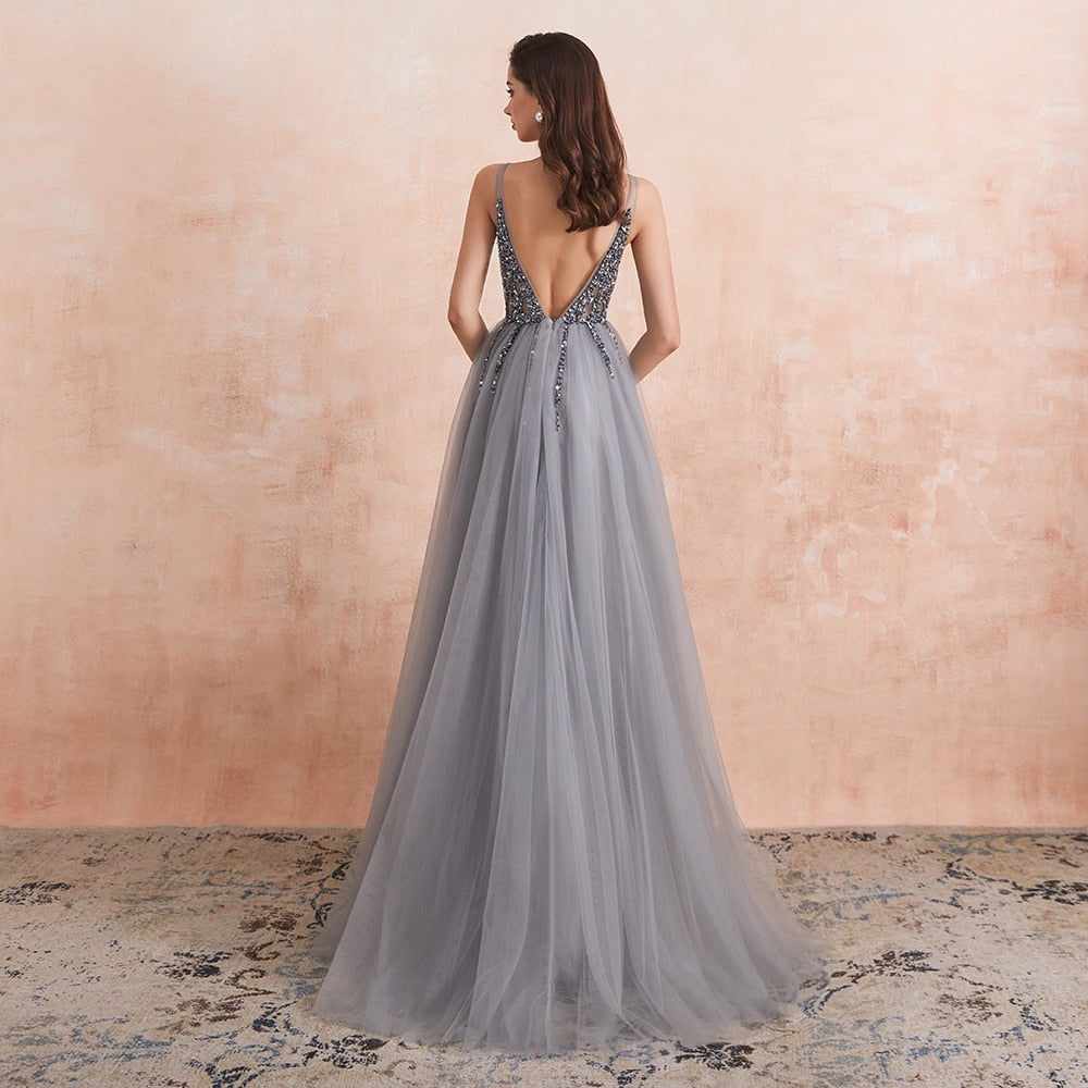 Funki Findz | Dresses | Women's Long Chiffon Tulle Prom Dress