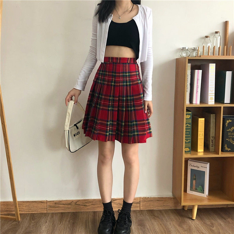 Funki Findz | Skirts | Women's High Waist Punk Pleated Skirt