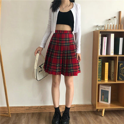 Funki Findz | Skirts | Women's High Waist Punk Pleated Skirt