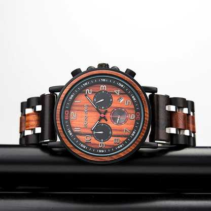 Funki Findz | Watches | Men's Wooden Quartz Wrist Stop Watch