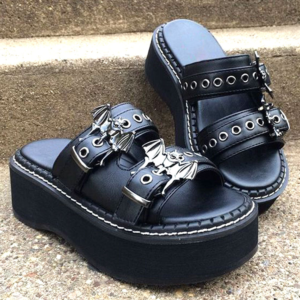 Funki Findz | Shoes | Women's Gothic Platform Wedge Sandals