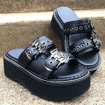 Funki Findz | Shoes | Women's Gothic Platform Wedge Sandals