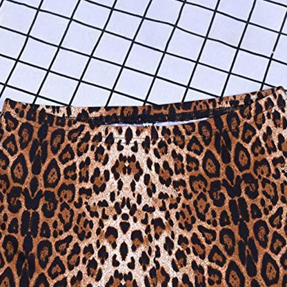 Funki Findz | Pants | Women's Leopard Print Stretch Flared Pants