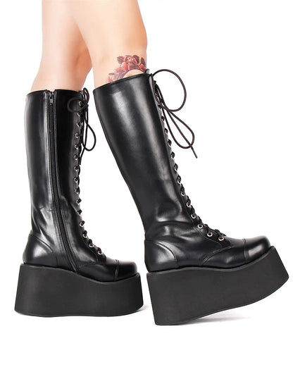 Funki Findz | Boots | Women's Punk Motorcycle Platform Boots