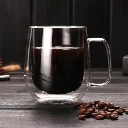 Funki Findz | Mugs | Double Wall Glass Mug | Coffee Cup