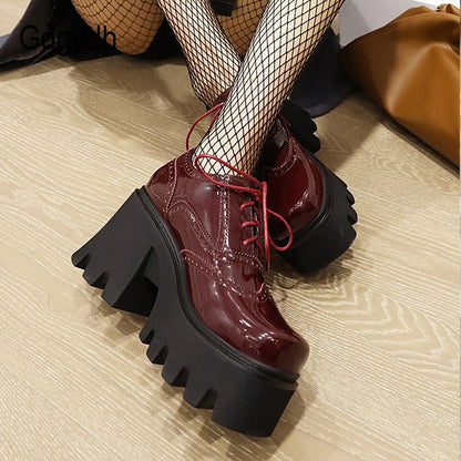 Funki Findz | Shoes | Women's British Walker Patent Platforms