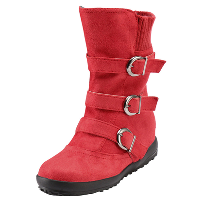 Funki Findz | Boots | Women's Buckled Suede Snow Ankle Boots