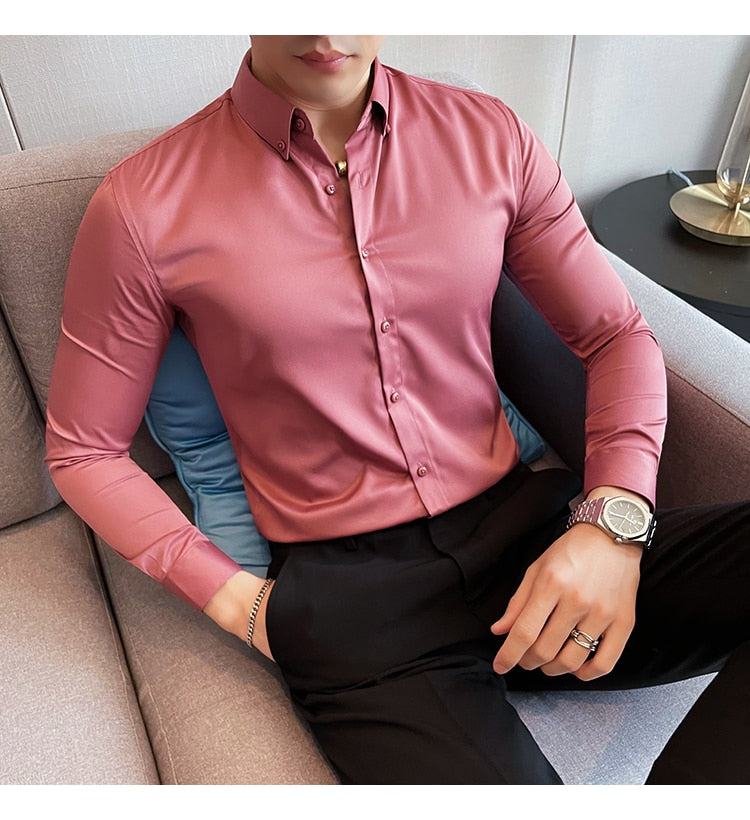 Funki Findz | Shirts | Men's Slim Fit British Style Dress Shirt 7XL